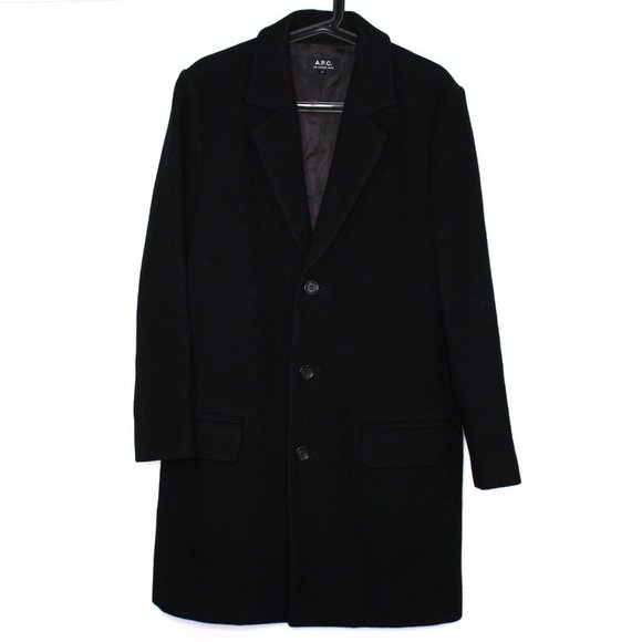 APC Mens XS Wool Blend Trench Coat B906 - Picture 1 of 7